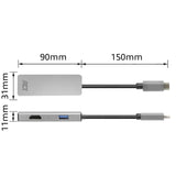 ACT AC7013 | Docking Station & Poortreplicator | USB-C 3.2 Gen 1 | Zwart/Grijs