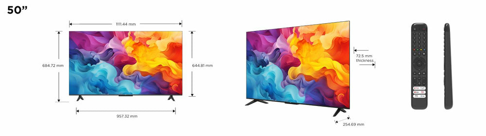 TCL 50P61B 50" | 4K Ultra HD LED Smart TV | Google TV + Wifi | HDR10 | 60Hz