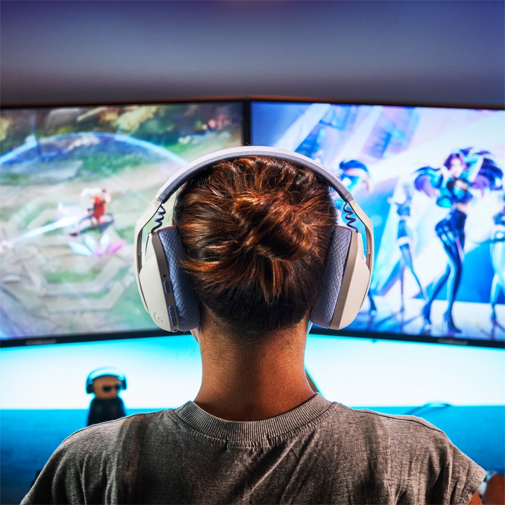 Logitech G G435 | Draadlooze Over-ear Gaming Headset | Bluetooth & USB-A Receiver | Wit/Lilac