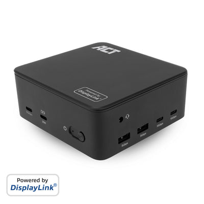 ACT Universeel USB-C Dockingstation | 4K | 3 Monitoren via HDMI en DisplayPort | DisplayLink