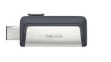 SanDisk Ultra Dual Drive USB Type-C | 128GB USB Flash Drive | USB Type-A / USB Type-C 3.2 Gen 1 (3.1 Gen 1) | Zwart, Zilver
