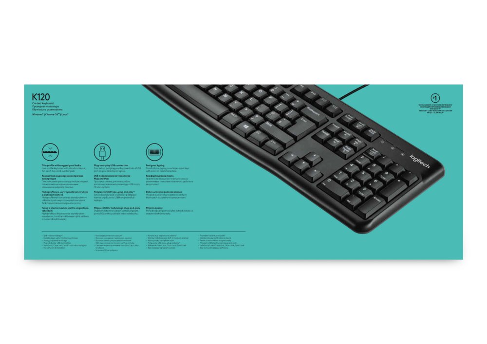 Logitech Keyboard K120 | Zakelijk Bedraad Toetsenbord | QWERTY