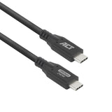ACT | USB4 Kabel | 20Gbps | 240W | USB-C naar USB-C | 2m | Zwart