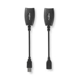 Nedis USB-A Ethernet | 0,2 m | Zwart