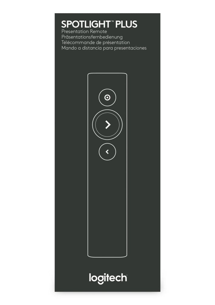 Logitech Spotlight Presenter | Draadloos | Bluetooth & USB 2.4 GHz | Bereik tot 30 meter | Grijs