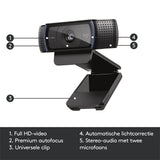 Logitech C920 HD | 1080p 30FPS USB Webcam | Met Microfoon
