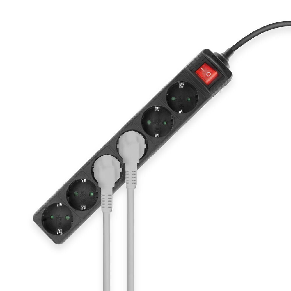 ACT AC2465 | Stekkerdoos | 6 Stopcontacten | 3 m | Binnen | Zwart