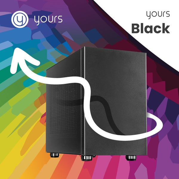 YOURS BLACK, Intel Core i7-14700, 16 GB RAM, 1TB SSD, HDMI, Windows 11 Professional, Small Form Factor Behuizing — vooraanzicht