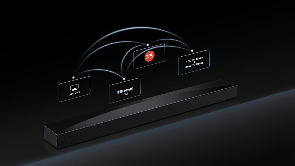 TCL Q75H | 5.1.2 Soundbar | Dolby Atmos & DTS:X | 620W | Draadloze Subwoofer | Titanium