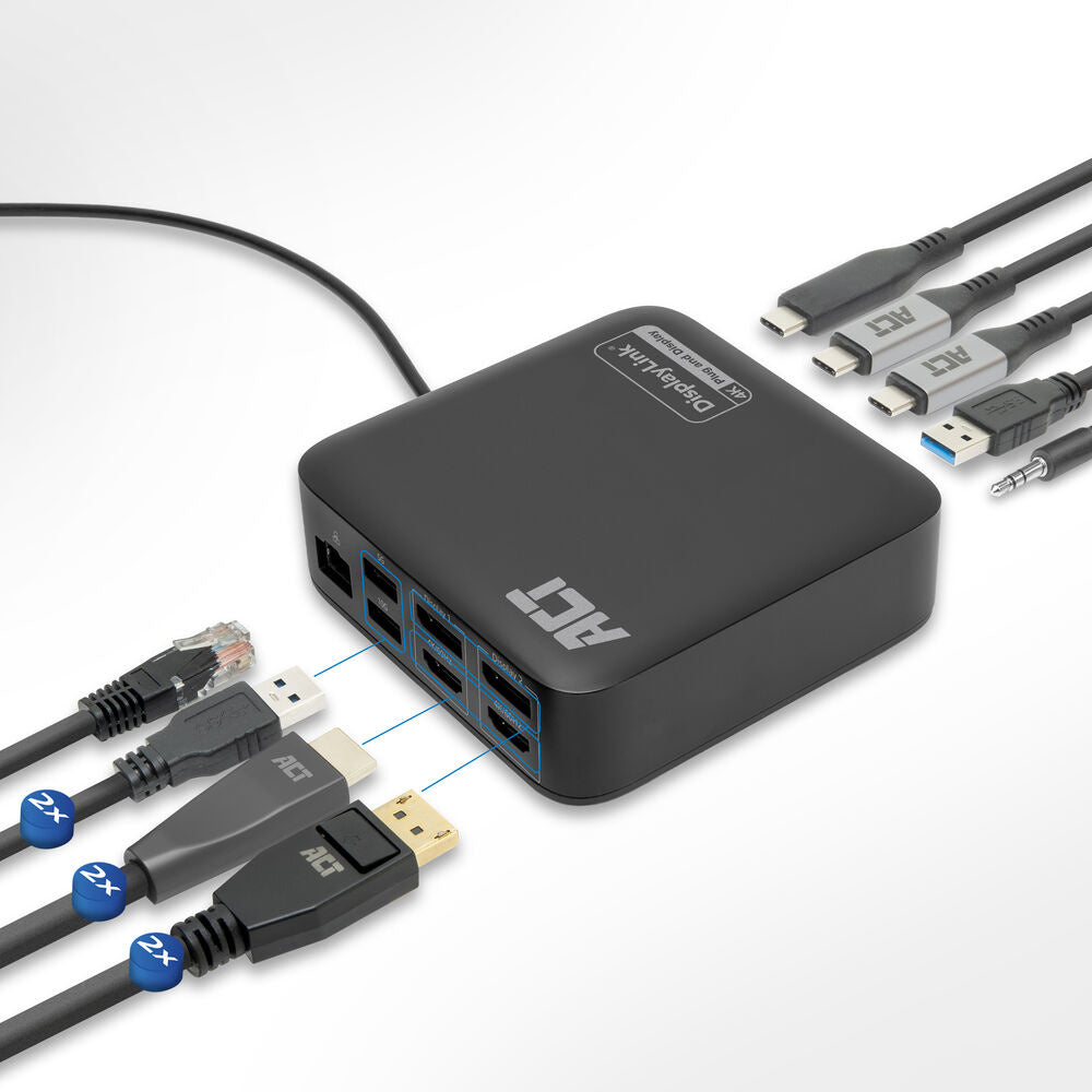 ACT AC7150 | Docking Station | USB-C | Zwart