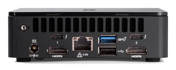 ASUS NUC 12 Pro Slim Barebone Desktopcomputer, Intel Core i7-1260P, Zonder DDR4-geheugen, opslag en besturingssysteem — vooraanzicht