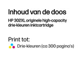 HP 302XL | Originele High-Capacity Drie-Kleuren Inktcartridge
