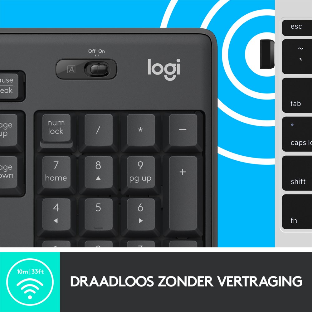 Logitech MK295 Silent | Draadloze Muis en Toetsenbordcombo | QWERTY