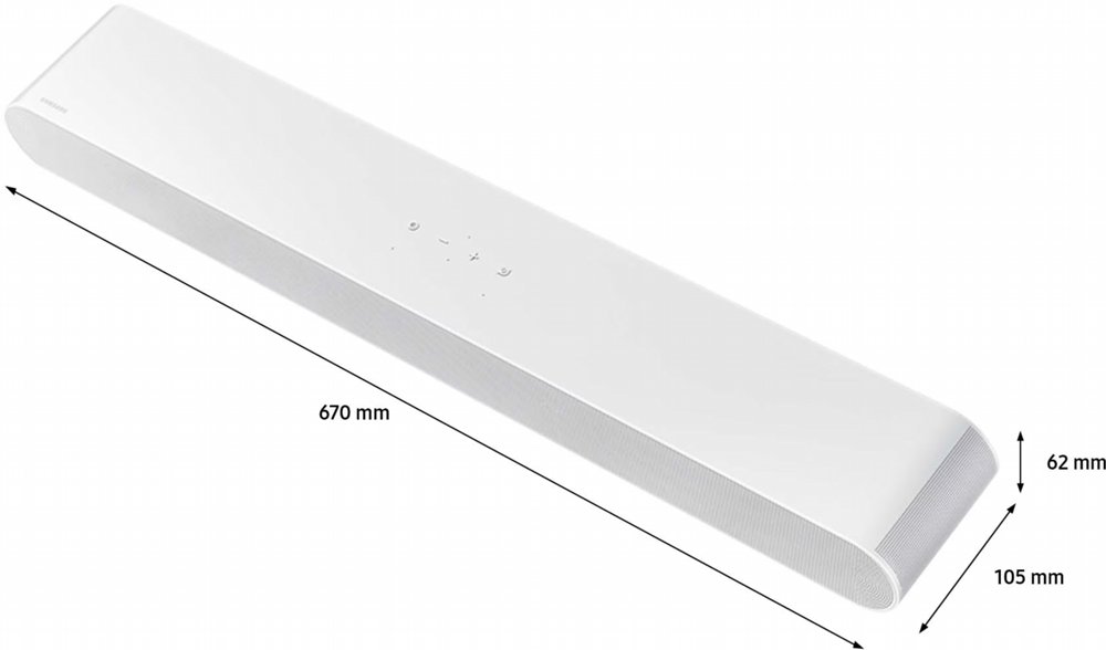 Samsung HW-S61D, 5.0-kanaals, All-in-One Soundbar, Dolby Atmos, Wit — detailfoto