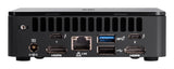 ASUS NUC 12 Pro Slim Barebone Desktopcomputer, Intel Core i7-1260P, Zonder DDR4-geheugen, opslag en besturingssysteem — achterzijde