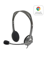 Logitech H111 | On-Ear Bedrade 3,5mm Koptelefoon met Microfoon | Grijs