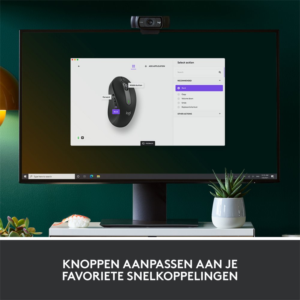 Logitech Signature M650 | Draadloze Muis | RF-Draadloos + Bluetooth | 1000 DPI | Grafiet