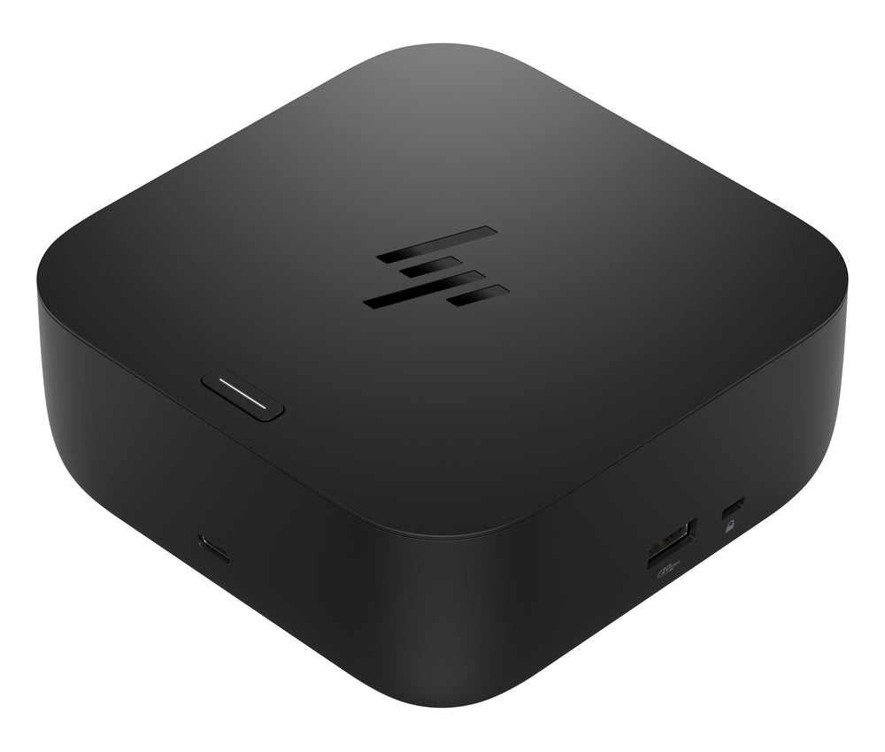 HP USB-C 100W G6, USB-C Docking Station, 100W Power Delivery, Zwart — vooraanzicht