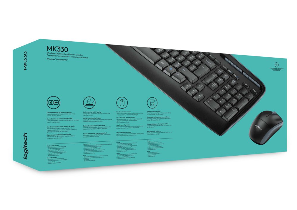 Logitech MK330 | Draadloze Muis en Toetsenbordcombo | QWERTY