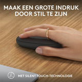 Logitech Pebble 2 M350s | Draadloze Muis | Links- en Rechtshandig | RF + Bluetooth | 4000 DPI | Grafiet