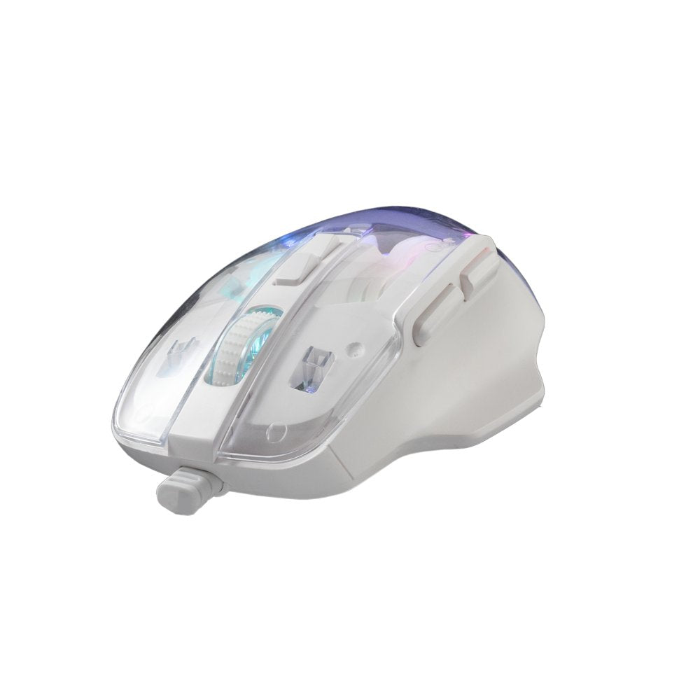 Baracuda ANGLERFISH RGB | Bedrade Gaming Muis | USB-A | 7200 DPI | Wit