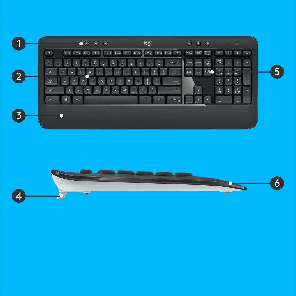 QWERTZ | Logitech MK540 Advanced | Draadloze Muis en Toetsenbordcombo | QWERTZ