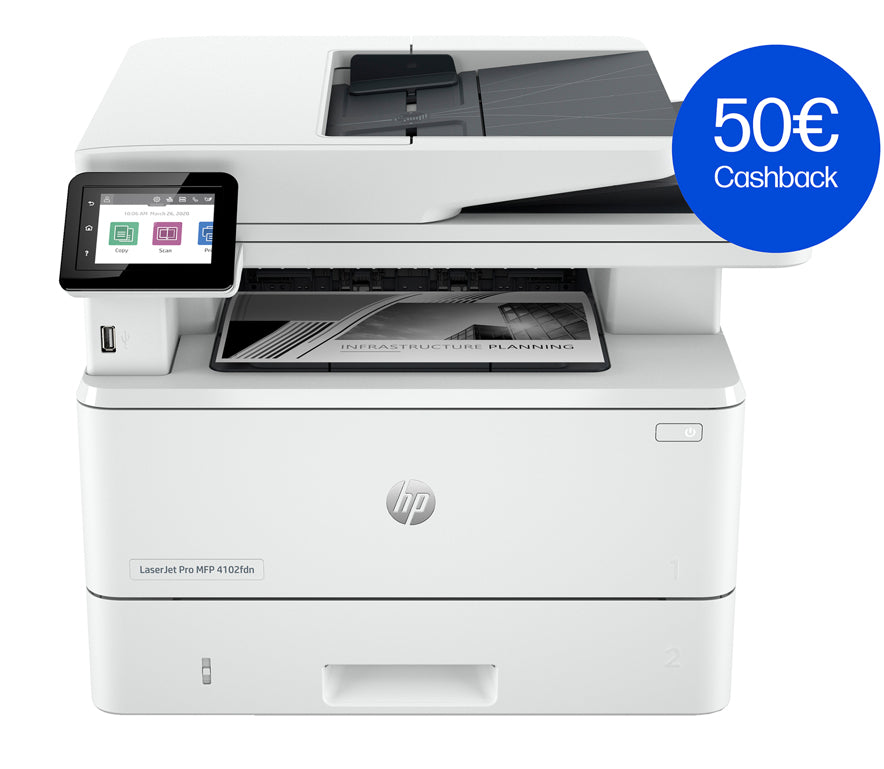 HP LaserJet Pro MFP 4102fdn AiO | 1200 x 1200 DPI | Zwart/Wit