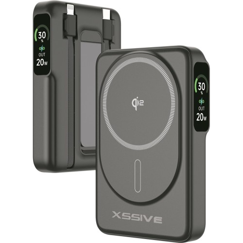 Xssive Qi2 Magnetic Wireless Powerbank incl. Cable 10.000 mAh XS-PB43NB - Zwart