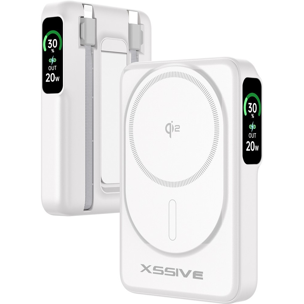 Xssive Qi2 Magnetic Wireless Powerbank incl. Cable 10.000 mAh XS-PB43NW - Wit
