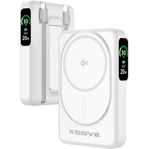 Xssive Qi2 Magnetic Wireless Powerbank incl. Cable 10.000 mAh XS-PB43NW - Wit