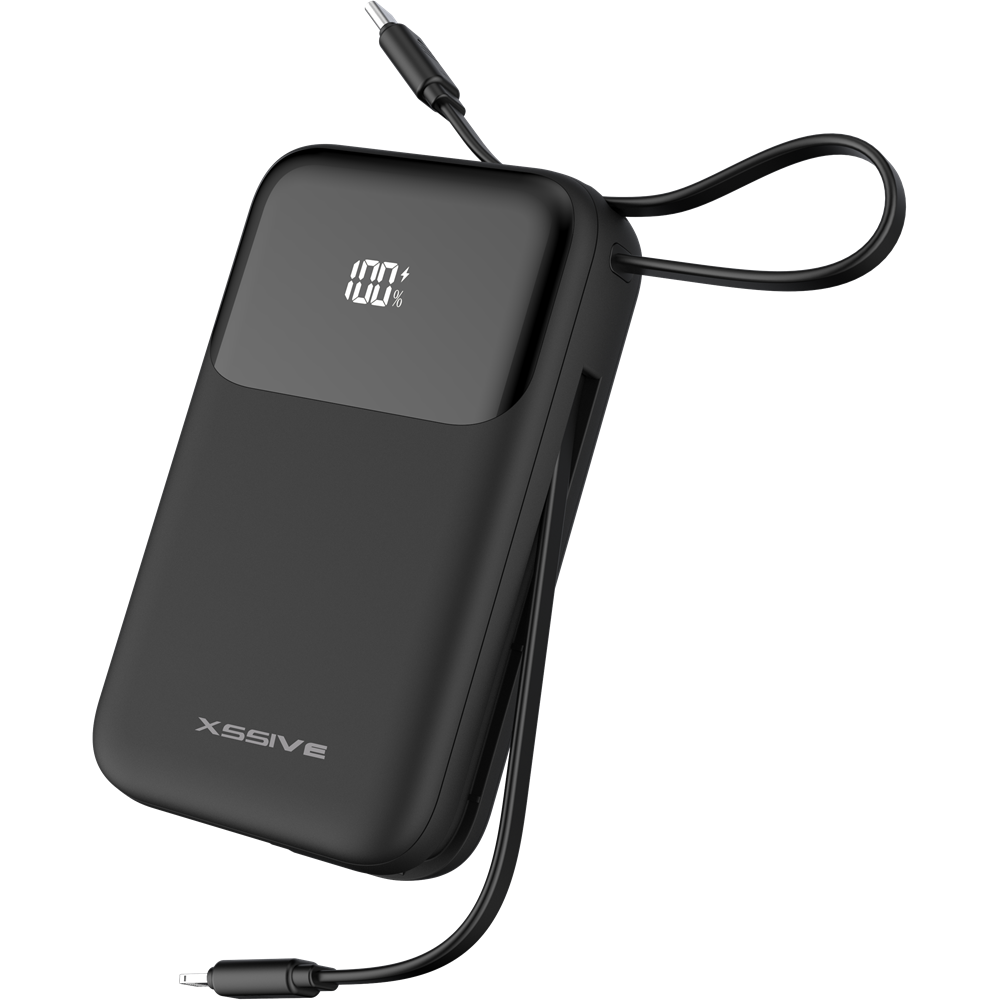 Xssive 30W Powerbank Fast Charge incl. Cable 20000mAh XSS-PB50B - Zwart