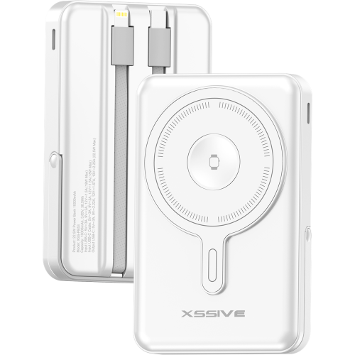 Xssive 3in1 Magnetic 15W Powerbank incl. Cable 10000mAh XSS-PB53W - Wit